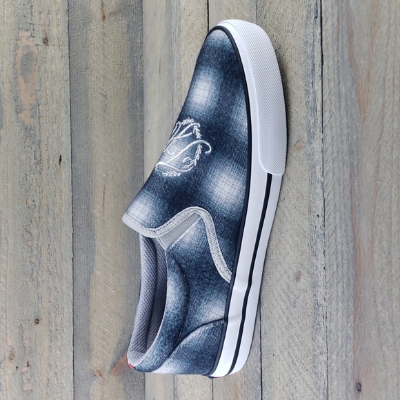 Tommy Hilfiger Shoes - Tommy Hilfiger Women's Plaid Flannel Slip On Sneakers Embroidered Logo NEW